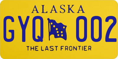 AK license plate GYQ002