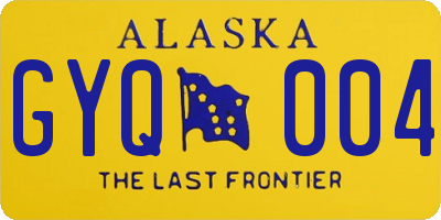 AK license plate GYQ004