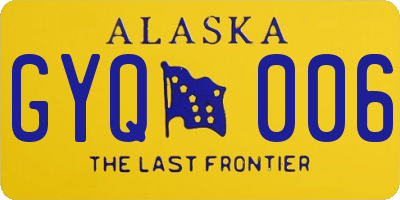 AK license plate GYQ006