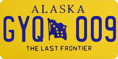 AK license plate GYQ009
