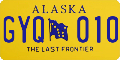 AK license plate GYQ010