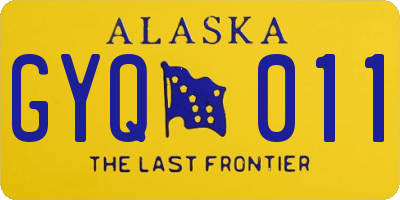 AK license plate GYQ011