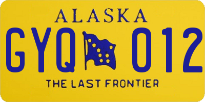 AK license plate GYQ012