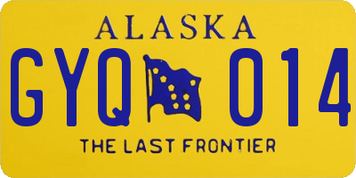 AK license plate GYQ014