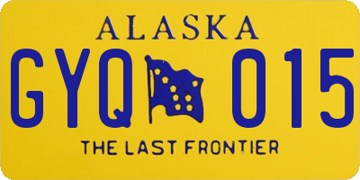 AK license plate GYQ015