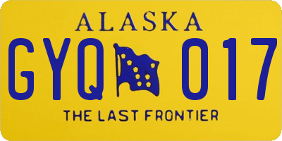 AK license plate GYQ017