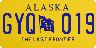 AK license plate GYQ019