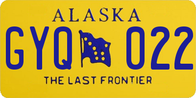 AK license plate GYQ022