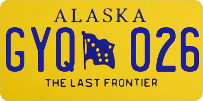 AK license plate GYQ026