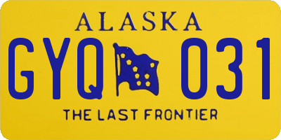 AK license plate GYQ031