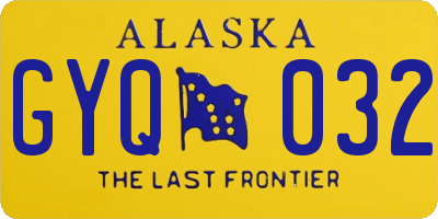 AK license plate GYQ032