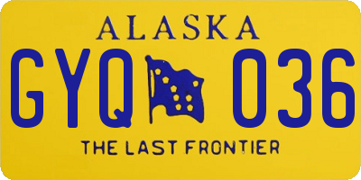 AK license plate GYQ036