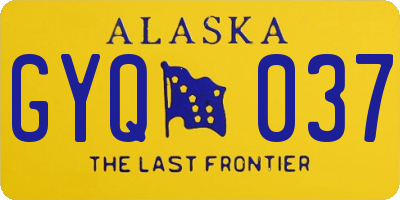 AK license plate GYQ037