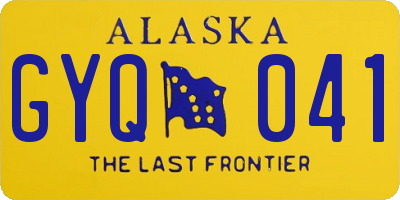 AK license plate GYQ041