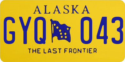 AK license plate GYQ043