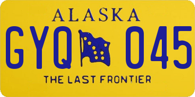 AK license plate GYQ045