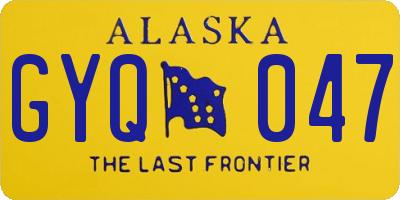 AK license plate GYQ047
