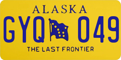 AK license plate GYQ049