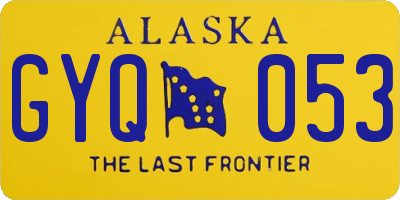 AK license plate GYQ053
