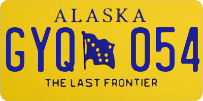 AK license plate GYQ054