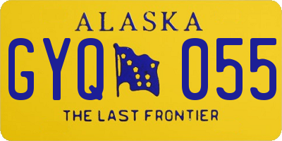 AK license plate GYQ055