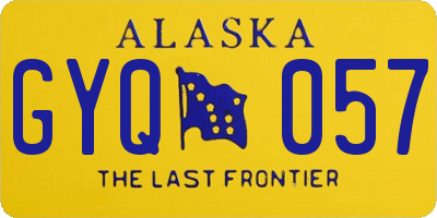 AK license plate GYQ057