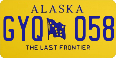 AK license plate GYQ058