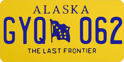 AK license plate GYQ062