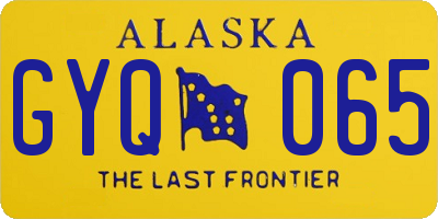 AK license plate GYQ065