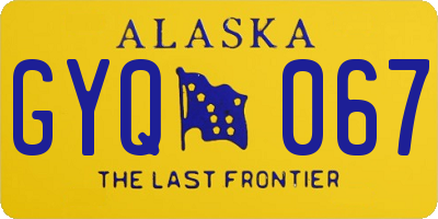 AK license plate GYQ067