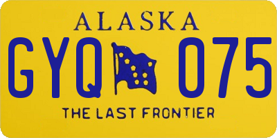 AK license plate GYQ075