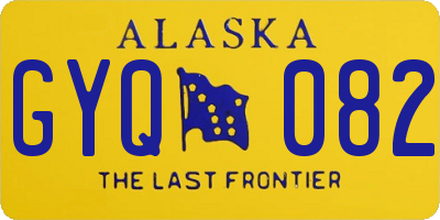 AK license plate GYQ082