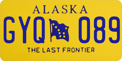 AK license plate GYQ089