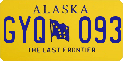 AK license plate GYQ093