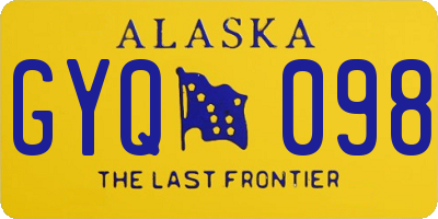 AK license plate GYQ098