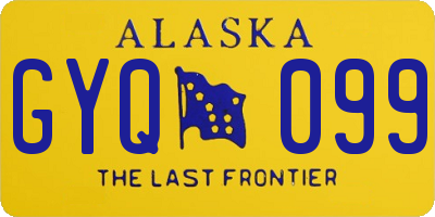 AK license plate GYQ099