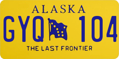 AK license plate GYQ104