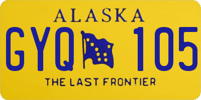 AK license plate GYQ105