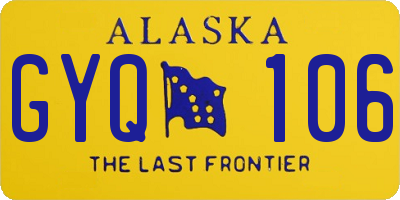 AK license plate GYQ106