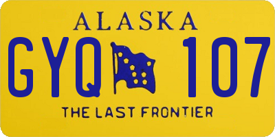 AK license plate GYQ107