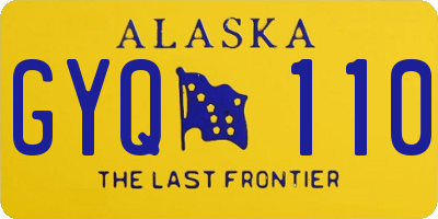 AK license plate GYQ110