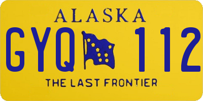 AK license plate GYQ112