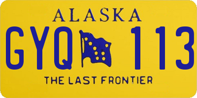 AK license plate GYQ113