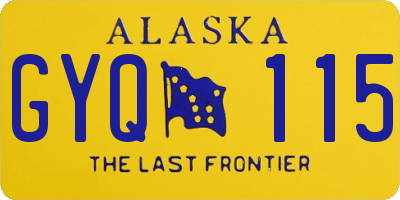 AK license plate GYQ115