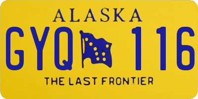 AK license plate GYQ116