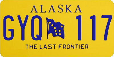 AK license plate GYQ117