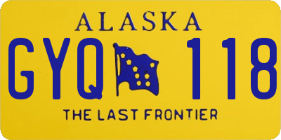 AK license plate GYQ118