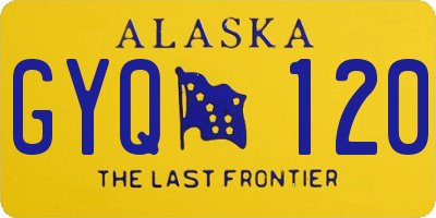 AK license plate GYQ120