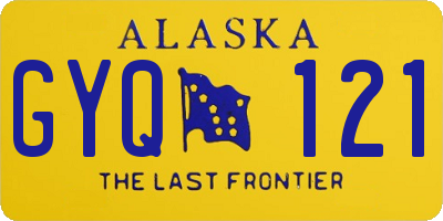 AK license plate GYQ121