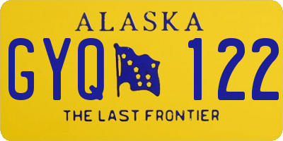 AK license plate GYQ122